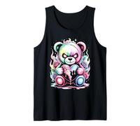 Lindo Oso de Peluche Espeluznante con corazón Roto Camiseta sin Mangas