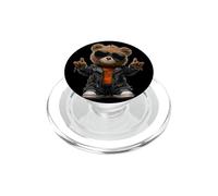 Lindo Oso de Peluche Punk Rock PopSockets PopGrip para MagSafe