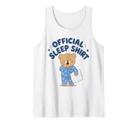 Lindo Oso Dormido bostezando Pijamas para niños Camiseta sin Mangas