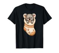 Lindo Oso Koala bebé en calcetín Adorable Amante de los Animales Cutecore Camiseta