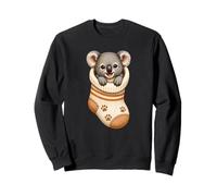 Lindo Oso Koala bebé en calcetín Adorable Amante de los Animales Cutecore Sudadera