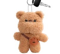 Lindo oso llavero, amuleto de bolsa de peluche | Accesorios para bolsos de oso Llavero Charm - Colgante de mochila, amuleto de accesorios de llavero, colgante de bolsa divertido para cadáver, marrón