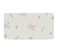 Lindo oso melocotón postre tienda de cama de viaje para niños pequeños, sábana impermeable para cuna de viaje para niños pequeños, colchón de viaje de 50 x 25 pulgadas (sábana, cama no incluida)