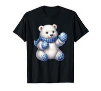 Lindo Oso Polar con Bufanda Azul Camiseta