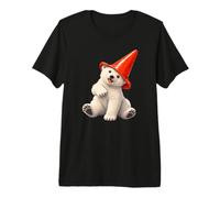 Lindo Oso Polar con Cono de tráfico Divertido Meme Camiseta Premium
