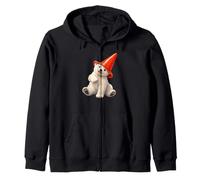Lindo Oso Polar con Cono de tráfico Divertido Meme Sudadera con Capucha