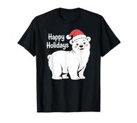 Lindo Oso Polar Navidad Felices Fiestas Camiseta
