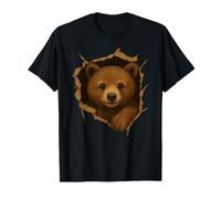 Lindo Oso se ve de Tela Rasgada Divertido Oso Roto paño Camiseta