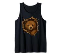 Lindo Oso se ve de Tela Rasgada Divertido Oso Roto paño Camiseta sin Mangas