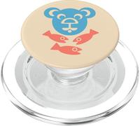 Lindo Oso y pez amigable con Animales del Bosque Salvaje para niños Kawaii PopSockets PopGrip para MagSafe