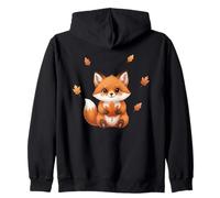 Lindo otoño bebé Zorro con Hojas Temporada de otoño Sudadera con Capucha