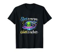 Lindo OVNI Alien Juego de Palabras Estrellas en Mis Ojos Cometas en Mi Cabello Camiseta