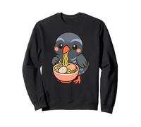 Lindo pájaro Comiendo Ramen Kawaii ilustración Sudadera