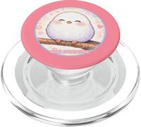 Lindo pájaro Sonriente Shima Enaga Japanese Snow Fairy PopSockets PopGrip para MagSafe