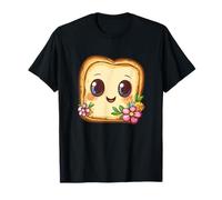 Lindo Pan Kawaii Con Flores Camiseta