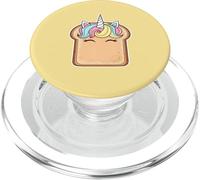 Lindo Pan Tostado de Unicornio Divertido PopSockets PopGrip para MagSafe