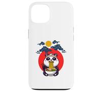 Lindo panda comiendo ramen bajo el cielo iluminado por la luna Carcasa para iPhone 13