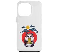 Lindo panda comiendo ramen bajo el cielo iluminado por la luna Carcasa para iPhone 13 Pro