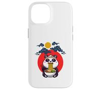 Lindo panda comiendo ramen bajo el cielo iluminado por la luna Carcasa para iPhone 14