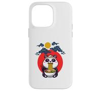 Lindo panda comiendo ramen bajo el cielo iluminado por la luna Carcasa para iPhone 14 Pro Max