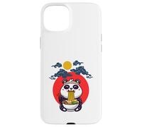 Lindo panda comiendo ramen bajo el cielo iluminado por la luna Carcasa para iPhone 15 Plus