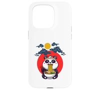 Lindo panda comiendo ramen bajo el cielo iluminado por la luna Carcasa para iPhone 15 Pro