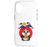 Lindo panda comiendo ramen bajo el cielo iluminado por la luna Carcasa para iPhone 16
