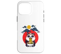 Lindo panda comiendo ramen bajo el cielo iluminado por la luna Carcasa para iPhone 16 Pro Max