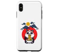 Lindo panda comiendo ramen bajo el cielo iluminado por la luna Carcasa para iPhone XS Max