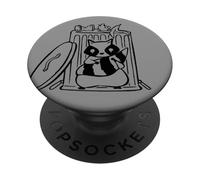 Lindo Panda de Basura de Mapache por el contenedor PopSockets PopGrip Adhesivo