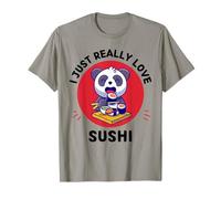 Lindo panda kawaii I Just Really Love Sushi Lover Camiseta