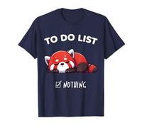 Lindo panda rojo lista de tareas pendientes animal perezoso Camiseta
