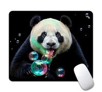 Lindo Panda Soplando Burbujas (1) Alfombrillas De Mouse Antideslizante Alfombrilla De Ratón Portátil Alfombrilla para Ratón para Juego Pc Computadora 25X30Cm