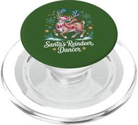 Lindo Papá Noel Reno Ballet Bailarina Navidad Navidad PopSockets PopGrip para MagSafe