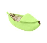 Lindo para Dormir para Mascotas | Cama de plátano para Gatos | Amarillo con Tapa entreabierta para Conejos, Hurones, Chinchillas y hámsters