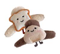 Lindo pasador de pelo de peluche, pinza para el pelo de tostadas para el pelo, elegante sombrero, decoración de pelo a la moda, pinzas largas gruesas para mujeres y niñas