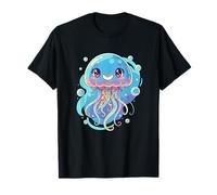 Lindo Pastel Medusa Kawaii Océano Dibujos Anim Camiseta