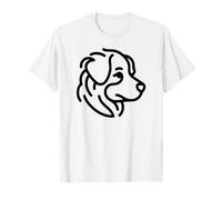 Lindo pastor australiano amantes perro simple línea arte retrato Camiseta