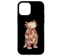 Lindo Patchwork Axolotl Quilting Cottagecore Carcasa para iPhone 12 Mini