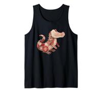 Lindo Patchwork Cocodrilo Floral Gator Lover Camiseta sin Mangas