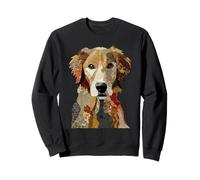 Lindo Patchwork Golden Retriever Dog Boho Collage Quilt Art Sudadera