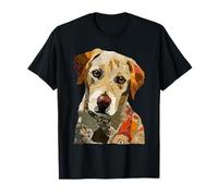 Lindo Patchwork Labrador Retriever Dog Boho Collage Quilt Art Camiseta