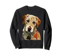 Lindo Patchwork Labrador Retriever Dog Boho Collage Quilt Art Sudadera