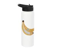 Lindo Patchwork Preppy Banana Volver a la Escuela Profesor Estudi Stainless Steel Insulated Water Bottle