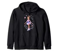 Lindo Patinaje artístico Princesa Floral Patinador sobre Hielo Sudadera con Capucha