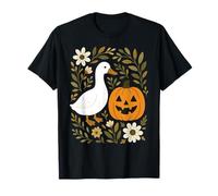 Lindo pato calabaza otoño Halloween otoño floral granja animal Camiseta
