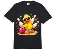 Lindo Pato con Gafas de Sol Jugando Bolos Divertido Jugador de Bolos Comfort Colors Adult Heavyweight T-Shirt