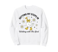 Lindo Pato consiguiendo mis Pasos en Caminar con Señor Sudadera