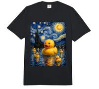 Lindo Pato de Goma Van Gogh Noche Estrellada Noche mágica Divertido Comfort Colors Adult Heavyweight T-Shirt