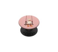 Lindo Pato en un Columpio Rosa PopSockets PopGrip Adhesivo
